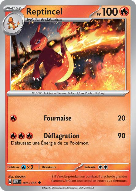 Carte Pokémon Reptincel 5/165 MEW 151 EV3_5  Neuf FR LorenZone