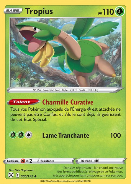 Carte Pokémon Tropius 005/172 BRS Stars Étincelantes EB09 Neuf FR LorenZone