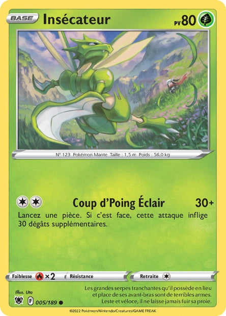 Carte Pokémon Insécateur 005/189 ASR Astres Radieux EB10 Neuf FR LorenZone