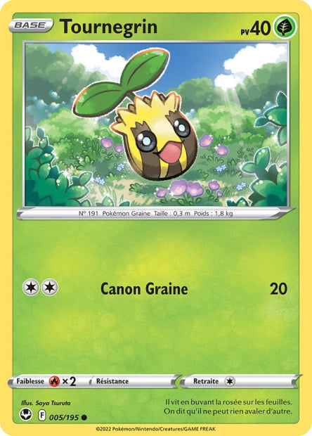 Carte Pokémon Tournegrin 005/195 SIT Tempete Argentee EB12 Neuf FR LorenZone