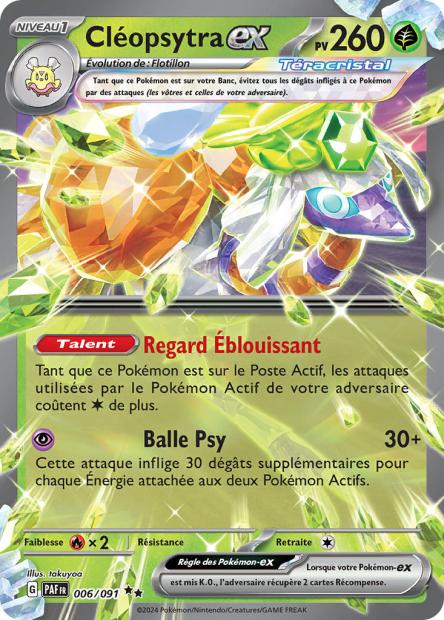 Carte Pokémon Cléopsytra EX 006/091 Destinees de Palea PAF EV4_5 Neuf FR LorenZone