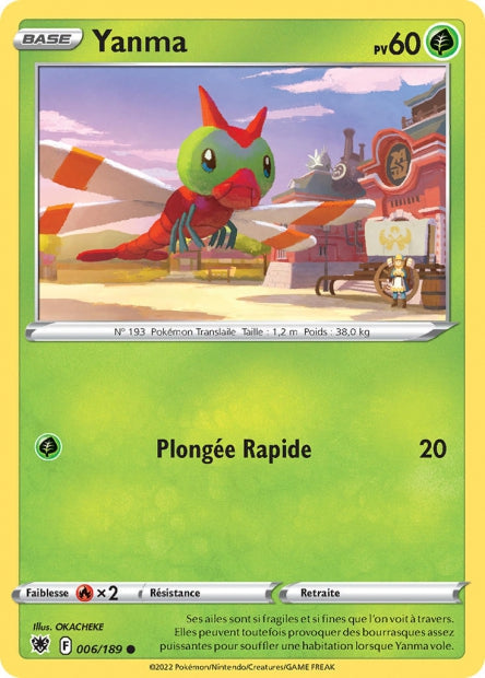 Carte Pokémon Yanma 006/189 ASR Astres Radieux EB10 Neuf FR LorenZone