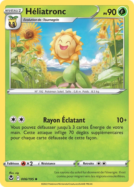 Carte Pokémon Héliatronc 006/195 SIT Tempete Argentee EB12 Neuf FR LorenZone