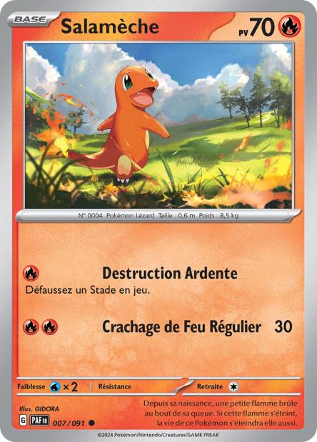 Carte Pokémon Salamèche 007/091 Destinees de Palea PAF EV4_5 Neuf FR LorenZone