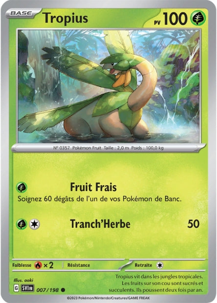 Carte Pokémon Tropius 007/198 SV1 Ecarlate et Violet EV01 Neuf FR LorenZone