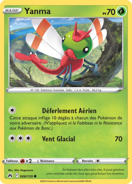 Carte Pokémon Yanma 008/159 CRZ Epee et Bouclier EB12_5 Neuf FR LorenZone