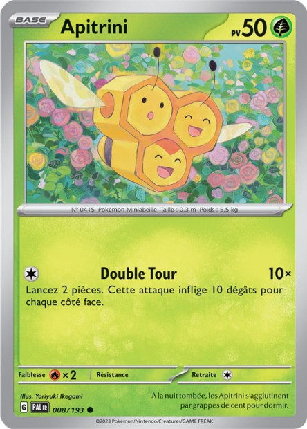 Carte Pokémon Apitrini 008/193 PAL Evolution a Paldea EV02 Neuf FR LorenZone