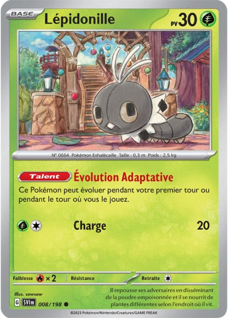 Carte Pokémon Lépidonille 008/198 SV1 Ecarlate et Violet EV01 Neuf FR LorenZone