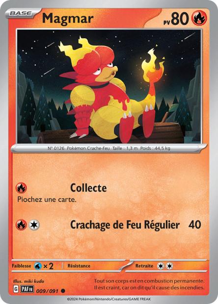 Carte Pokémon Magmar 009/091 Destinees de Palea PAF EV4_5 Neuf FR LorenZone