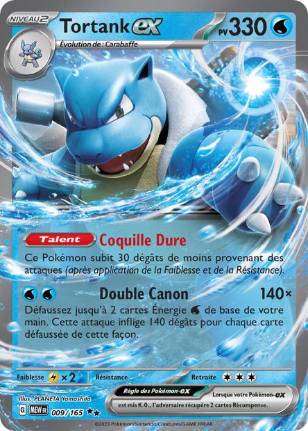 Carte Pokémon Tortank ex 9/165 MEW 151 EV3_5  Neuf FR LorenZone
