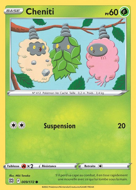 Carte Pokémon Cheniti 009/172 BRS Stars Étincelantes EB09 Neuf FR LorenZone