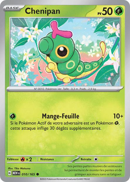 Carte Pokémon Chenipan 10/165 MEW 151 EV3_5  Neuf FR LorenZone