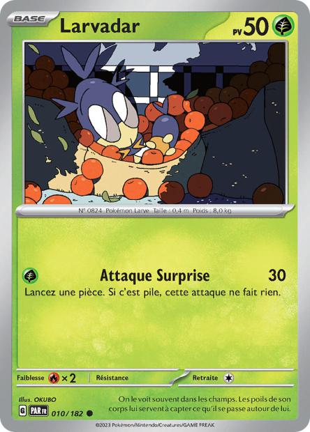 Carte Pokémon Larvadar 010/182 PAR Faille Paradoxe EV04 Neuf FR LorenZone
