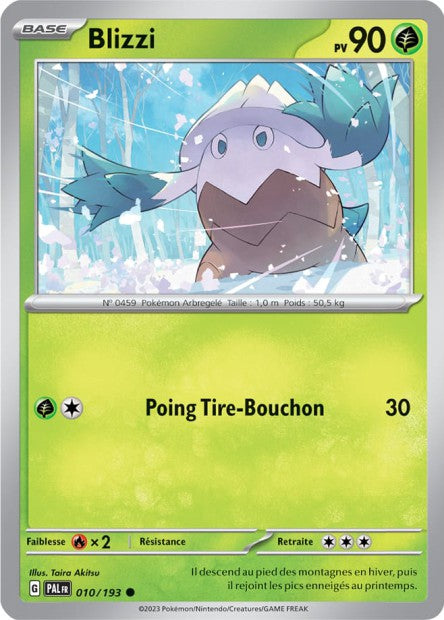 Carte Pokémon Blizzi 010/193 PAL Evolution a Paldea EV02 Neuf FR LorenZone