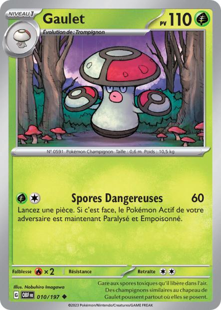 Carte Pokémon Gaulet 010/197 Flammes Obsidiennes OBF EV03 Neuf FR LorenZone