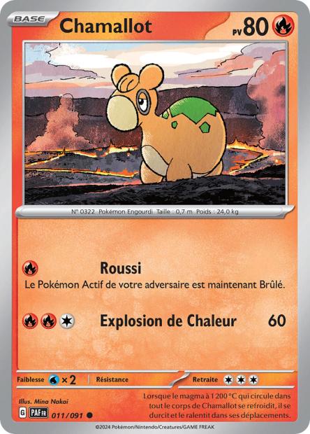 Carte Pokémon Chamallot 011/091 Destinees de Palea PAF EV4_5 Neuf FR LorenZone