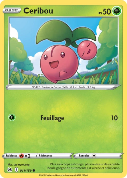 Carte Pokémon Ceribou 011/159 CRZ Epee et Bouclier EB12_5 Neuf FR LorenZone