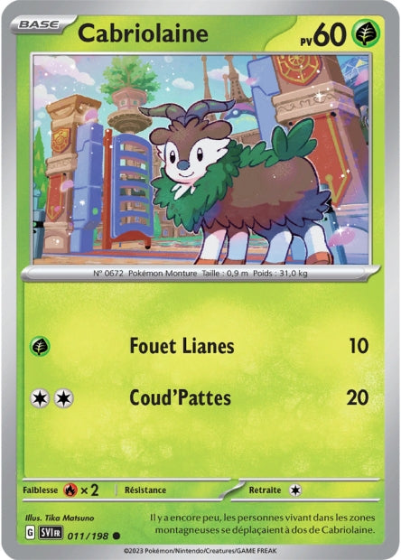 Carte Pokémon Cabriolaine 011/198 SV1 Ecarlate et Violet EV01 Neuf FR LorenZone