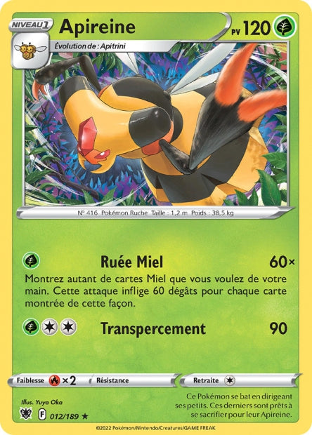Carte Pokémon Apireine 012/189 ASR Astres Radieux EB10 Neuf FR LorenZone