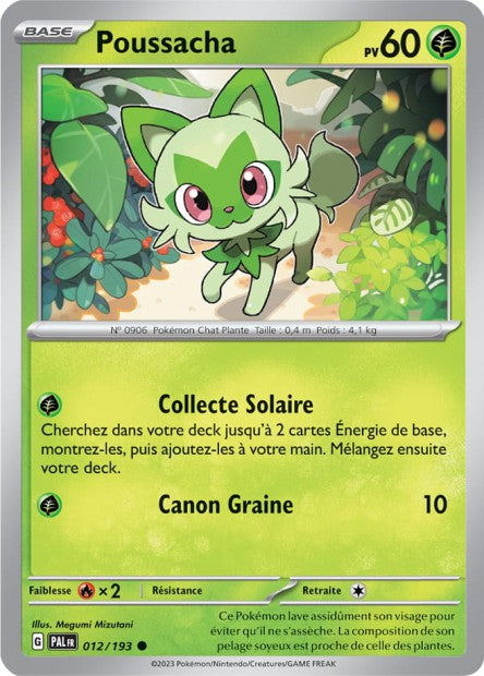 Carte Pokémon Poussacha 012/193 PAL Evolution a Paldea EV02 Neuf FR LorenZone