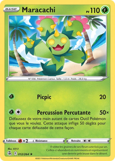 Carte Pokémon Maracachi 012/264 FST Poing de Fusion EB08 Neuf FR LorenZone