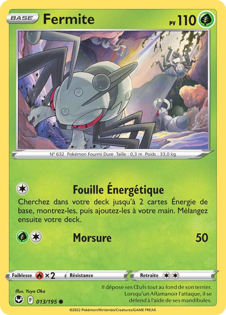 Carte Pokémon Fermite 013/195 SIT Tempete Argentee EB12 Neuf FR LorenZone