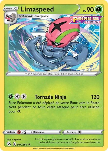 Carte Pokémon Limaspeed 014/264 FST Poing de Fusion EB08 Neuf FR LorenZone