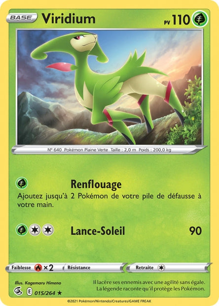 Carte Pokémon Viridium 015/264 FST Poing de Fusion EB08 Neuf FR LorenZone