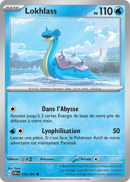 Carte Pokémon Lokhlass 016/091 Destinees de Palea PAF EV4_5 Neuf FR LorenZone