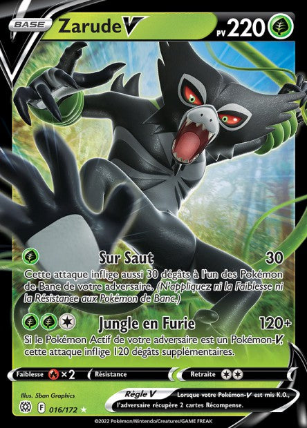 Carte Pokémon Zarude V 016/172 BRS Stars Étincelantes EB09 Neuf FR LorenZone