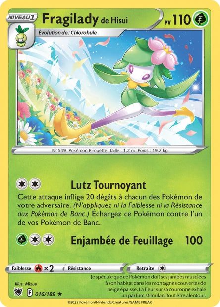 Carte Pokémon Fragiladi de Hisui 016/189 ASR Astres Radieux EB10 Neuf FR LorenZone