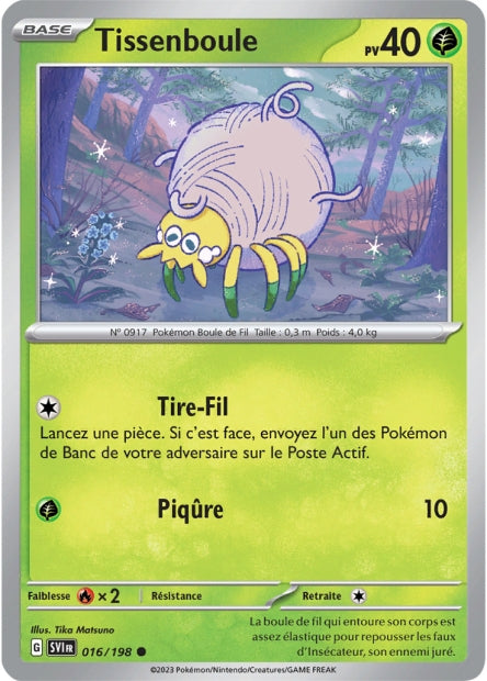 Carte Pokémon Tissenboule 016/198 SV1 Ecarlate et Violet EV01 Neuf FR LorenZone