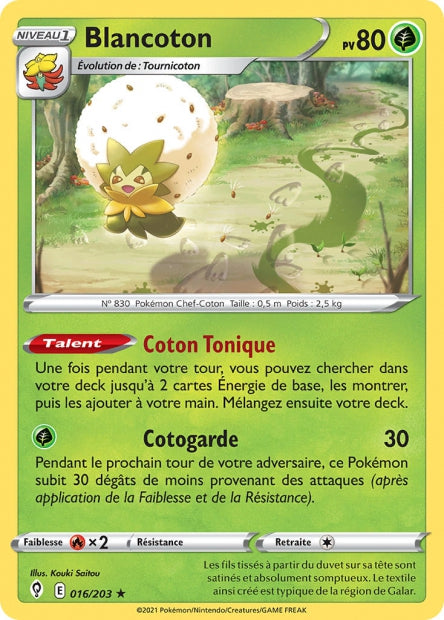 Carte Pokémon Blancoton 016/203 EVS Évolution Céleste EB07 Neuf FR LorenZone