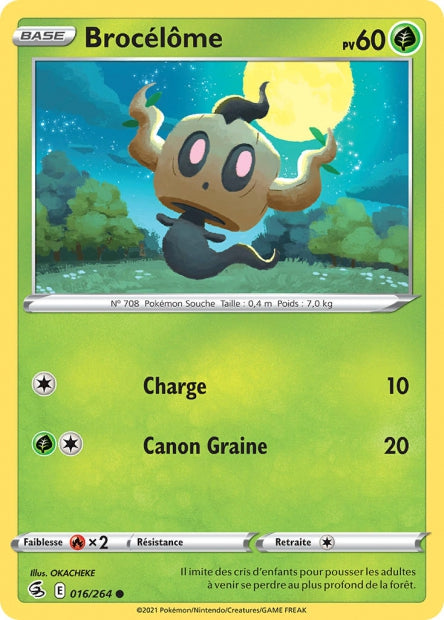 Carte Pokémon Brocélôme 016/264 FST Poing de Fusion EB08 Neuf FR LorenZone