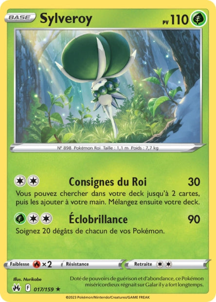 Carte Pokémon Sylveroy 017/159 CRZ Epee et Bouclier EB12_5 Neuf FR LorenZone