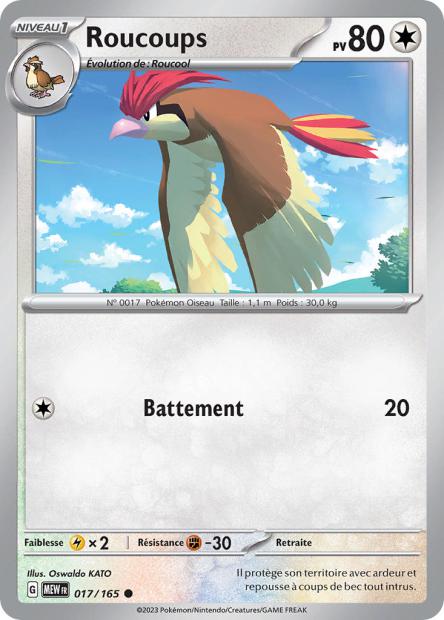 Carte Pokémon Roucoups 17/165 MEW 151 EV3_5  Neuf FR LorenZone