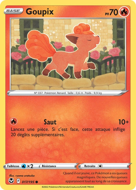 Carte Pokémon Goupix 017/195 SIT Tempete Argentee EB12 Neuf FR LorenZone