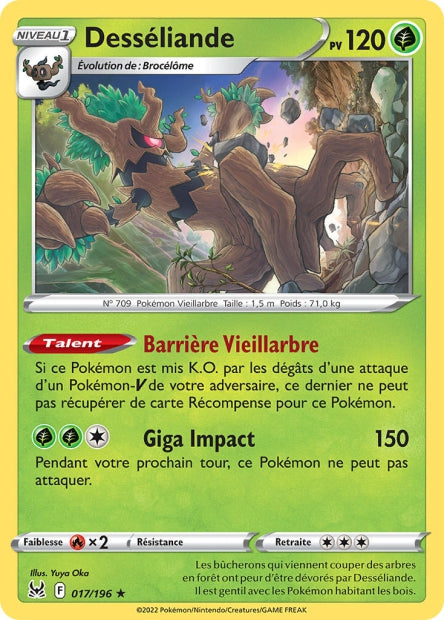 Carte Pokémon Desséliande 017/196 LOR Origine Perdue EB11 Neuf FR LorenZone