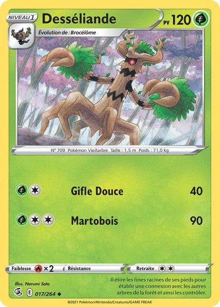 Carte Pokémon Desséliande 017/264 FST Poing de Fusion EB08 Neuf FR LorenZone