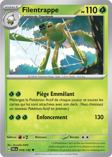 Carte Pokémon Filentrappe 018/193 PAL Evolution a Paldea EV02 Neuf FR LorenZone