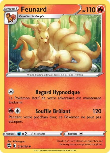 Carte Pokémon Feunard 018/195 SIT Tempete Argentee EB12 Neuf FR LorenZone