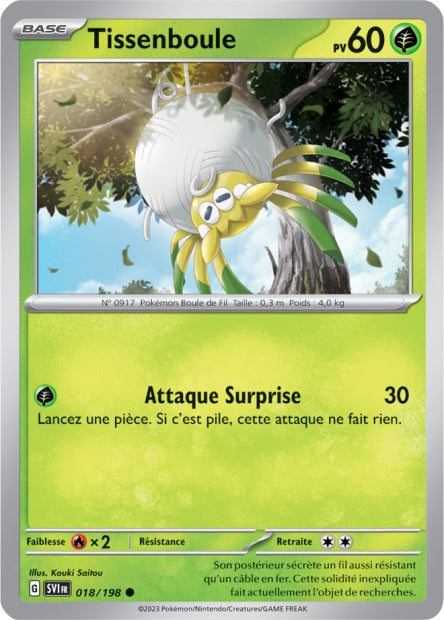 Carte Pokémon Tissenboule 018/198 SV1 Ecarlate et Violet EV01 Neuf FR LorenZone