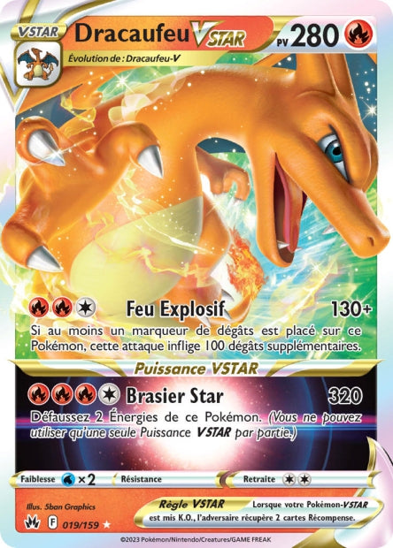 Carte Pokémon Dracaufeu VSTAR 019/159 CRZ Epee et Bouclier EB12_5 Neuf FR LorenZone