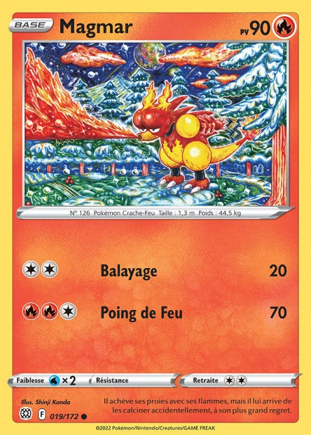 Carte Pokémon Magmar 019/172 BRS Stars Étincelantes EB09 Neuf FR LorenZone