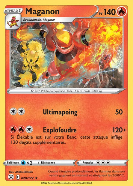 Carte Pokémon Maganon 020/172 BRS Stars Étincelantes EB09 Neuf FR LorenZone