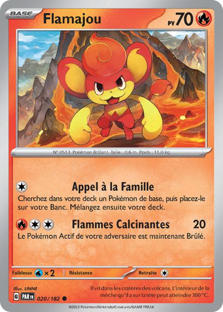 Carte Pokémon Flamajou 020/182 PAR Faille Paradoxe EV04 Neuf FR LorenZone