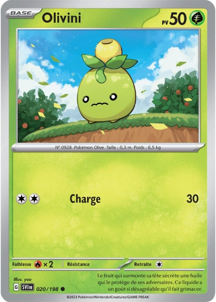 Carte Pokémon Olivini 020/198 SV1 Ecarlate et Violet EV01 Neuf FR LorenZone