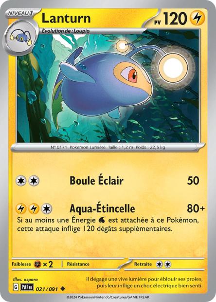 Carte Pokémon Lanturn 021/091 Destinees de Palea PAF EV4_5 Neuf FR LorenZone