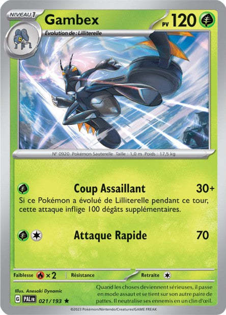 Carte Pokémon Gambex 021/193 PAL Evolution a Paldea EV02 Neuf FR LorenZone