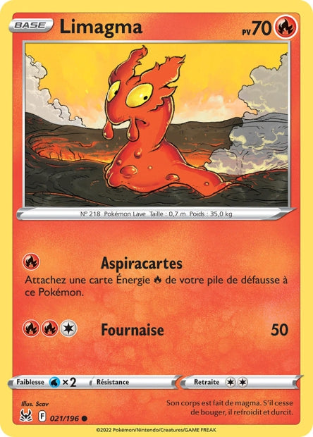 Carte Pokémon Limagma 021/196 LOR Origine Perdue EB11 Neuf FR LorenZone
